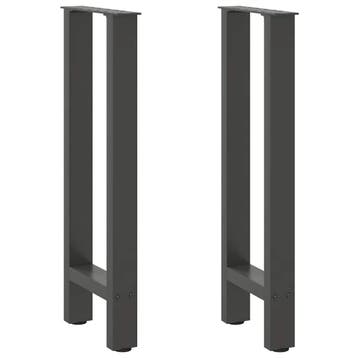 vidaXL Console tafelpoten 2 st 28x(72-73) cm staal antraciet, Verzenden