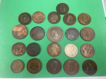 Wereld. Collection of coins incl. silver (Zonder