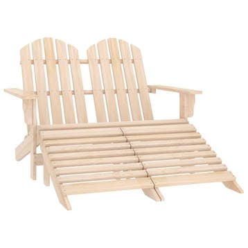 vidaXL Tuinstoel 2-zits Adirondack met voetenbank vurenhout, Verzenden, Nieuw