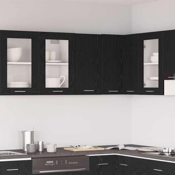 vidaXL Hangkast zwart eikenkleurig 30x31x60 cm bewerkt hout, Verzenden, Nieuw