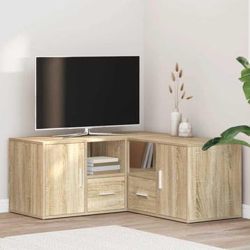vidaXL Hoekkast 160x40x45 cm bewerkt hout sonoma, Verzenden, Nieuw