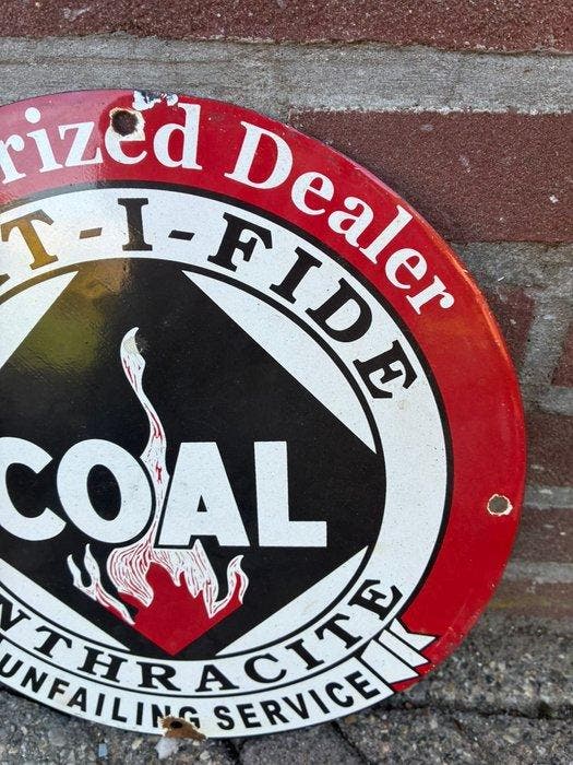 Vintage Coal Anthracite Advertising Sign – Authorized Dealer, Antiquités & Art, Antiquités | Assiettes décoratives & Carrelages