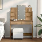 vidaXL Kaptafel met LED-verlichting 96x40x142 cm artisanaal, Verzenden