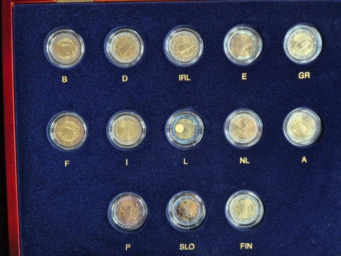 Europa. 2 Euro 2007 Verdrag van Rome (13 munten + box), Postzegels en Munten, Munten | Europa | Niet-Euromunten