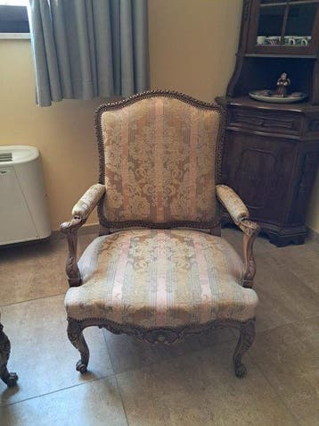 Fauteuil - Hout - Armstoel Modernariato