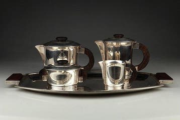 Koffie- en theeservies - Verzilverd, Antiek en Kunst