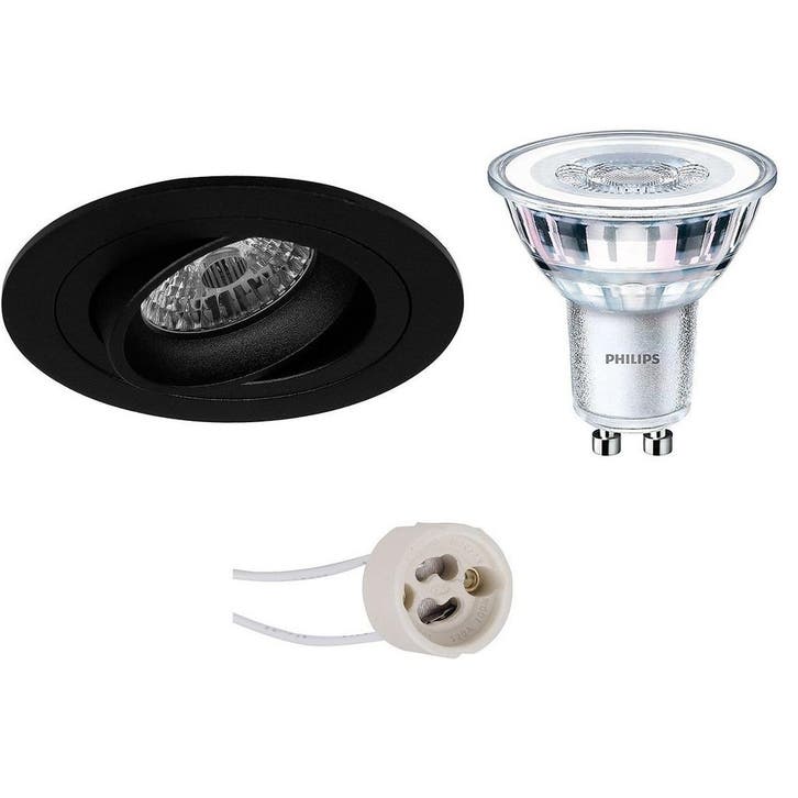 LED Spot Set 5W - Kantelbare Ronde Inbouwspot Mat Zwart/Wit,, Maison & Meubles, Lampes | Spots, Envoi