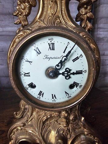 Klok - Franz Hermle & Sons - Messing, Glas, Staal -, Antiek en Kunst