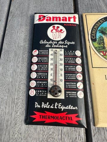 Thermometers Damart en camembert extra Fin - Reclamebord (2)