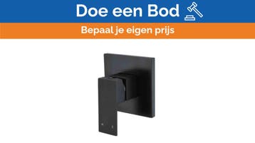 Bieden: Meir Square black wall hot | cold shower mixer - MW, Ophalen of Verzenden