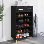 vidaXL Schoenenkast met lade Zwart Eiken 60 x 35 x 105 cm, Verzenden, Nieuw
