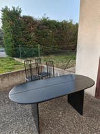 Flyline - Table (5) - Bois, Métal, Cuir - Set vintage des