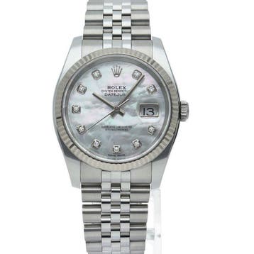 Rolex - Datejust 36 Mens Watch Jubilee 10P Diamond White, Nieuw