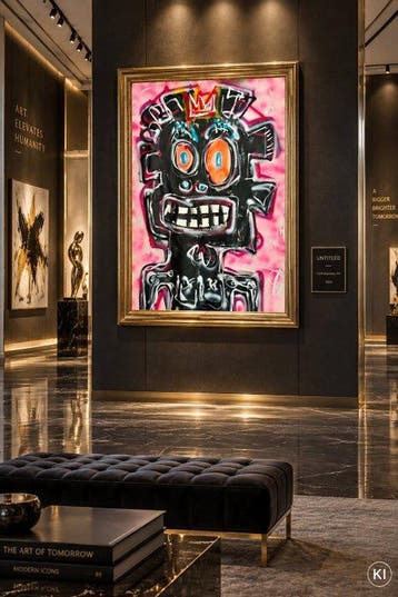 Timo Wedell - Canvas Crowned Chaos - XXL - Hommage Basquiat
