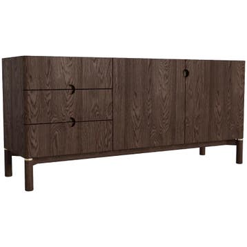 Rebellenclub Tulum Dressoir - Donkerbruin - Nieuw in, Verzenden, 150 tot 200 cm, Nieuw, 25 tot 50 cm