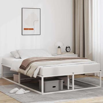 vidaXL Bedframe zonder matras 120x200 cm wit, Verzenden
