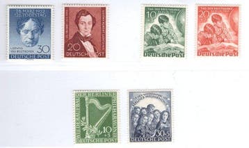 Berlijn - Berlin postfrische beginwaarden. Steekkaart met