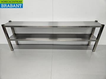 RVS HCB Dubbele Etagère Brug Premium-line 200 cm Horeca, Ophalen of Verzenden