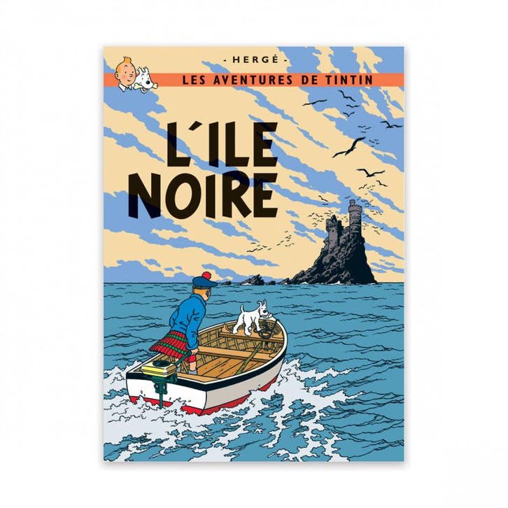 Kuifje Postkaart Lile Noire, Collections, Personnages de BD, Enlèvement ou Envoi