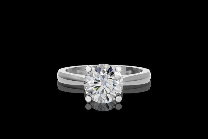 Bague - 14 carats Or blanc - 2.51ct. tw. Diamant (Cultivé en, Bijoux, Sacs & Beauté, Bagues