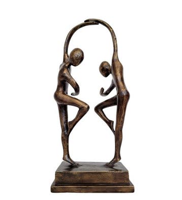 Beeldje - A dancing couple - Brons