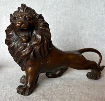 Sculpture, Leeuw (Zonder Minimumprijs) 26 cm - 20 cm -, Antiek en Kunst