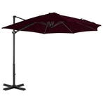 vidaXL Zweefparasol met aluminium paal 300 cm rood, Verzenden, Nieuw