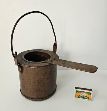 Lijmpot van meubelmaker (zeldzame uitvoering van koper) -