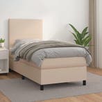 vidaXL Boxspring met matras kunstleer cappuccinokleurig, Verzenden, Nieuw