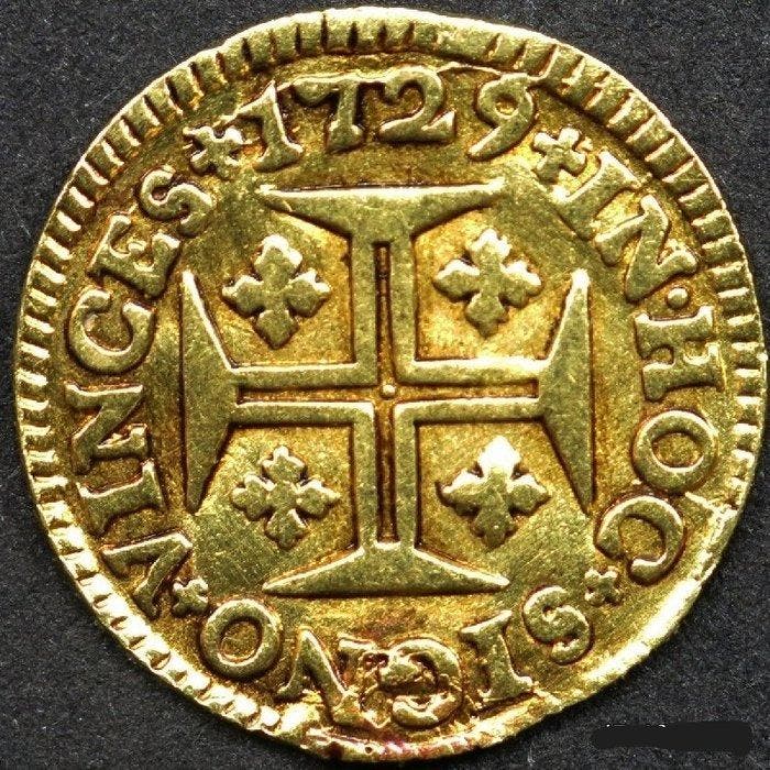 Portugal. D. João V (1706-1750). Pinto (480 Reis) 1729, Postzegels en Munten, Munten | Europa | Niet-Euromunten