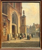 Gijsbert Johannes Verspuy (1823-1862) - Gouda Town Scene