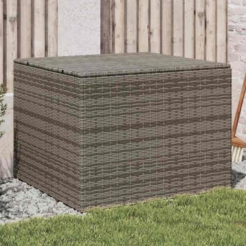 vidaXL Tuinbox 291 L poly rattan grijs, Verzenden