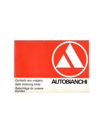 1968 AUTOBIANCHI ADVIES VOOR ONZE KLANTEN HANDBOEK
