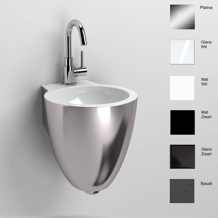 Fontein Clou Flush 6 27x31.5x28cm Keramiek Wit (Met, Doe-het-zelf en Bouw, Sanitair, Overige typen, Nieuw, Chroom, Ophalen of Verzenden