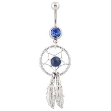 Fako Bijoux - Navelpiercing - Dreamcatcher - Donkerblauw, Verzenden, Nieuw
