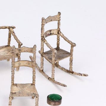 Zaanlandse Zilversmederij. - Beeldje, Miniatuur interieur. -