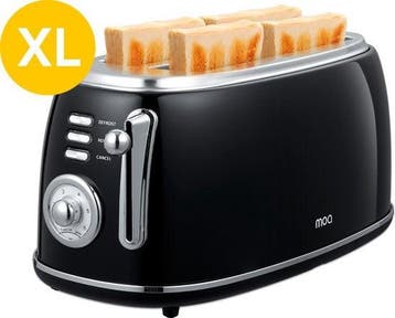 2dekans | MOA Retro Broodrooster XL - 6 Warmteniveaus - 4, Ophalen of Verzenden, Nieuw