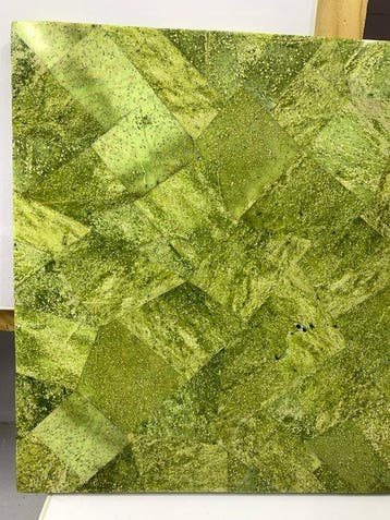 Topkwaliteit serpentin mozaïek vierkant tafelblad - Hoogte: