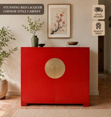 Armoire - Bois - Cabine laquée chinoise