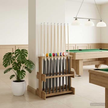 vidaXL Biljartkeu-stand Bewerkt hout 60 x 35 x 60 cm, Verzenden, Nieuw