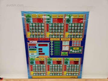 Originele frontplaat van bingo- en spelautomaat...., Nieuw