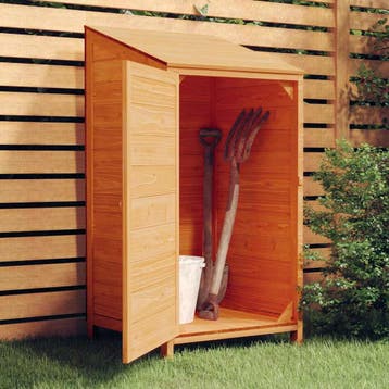 vidaXL Tuinschuur 55x52x112 cm massief vurenhout bruin, Tuin en Terras, Verzenden, Nieuw