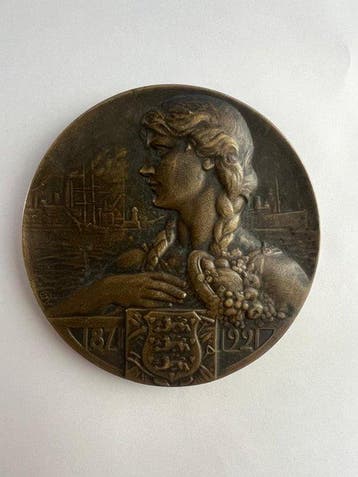 Denemarken. Medal 1921 / 50th Anniversary of the Danish, Gestempeld