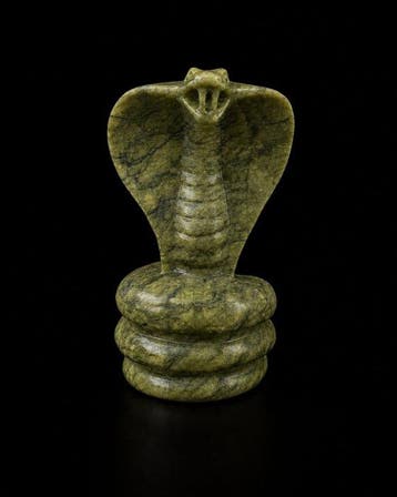 Cobra Reale - Giada Naturale- Handmade - 950g - Figuur -
