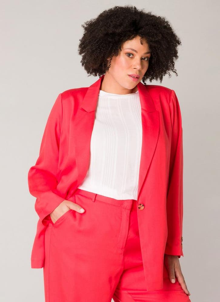 YESTA roze blazer lycocellX-0(44)Maat 42/44 (L), Kleding | Dames, Jasjes, Kostuums en Pakken, Overige kleuren, Nieuw, Maat 42/44 (L)