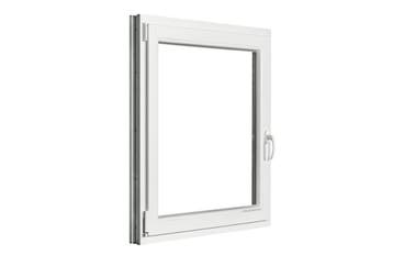 PVC raam draai kiep b100xh120 cm wit, Gevelraam of Ruit, 80 tot 120 cm, 80 tot 120 cm, Nieuw