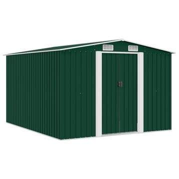 vidaXL Tuinschuur 257x298x178 cm metaal groen, Verzenden