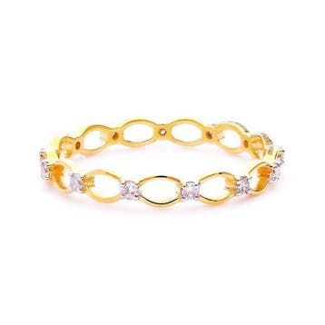 Ring - 18 karaat Geel goud - 0.19ct. tw. Diamant, Nieuw