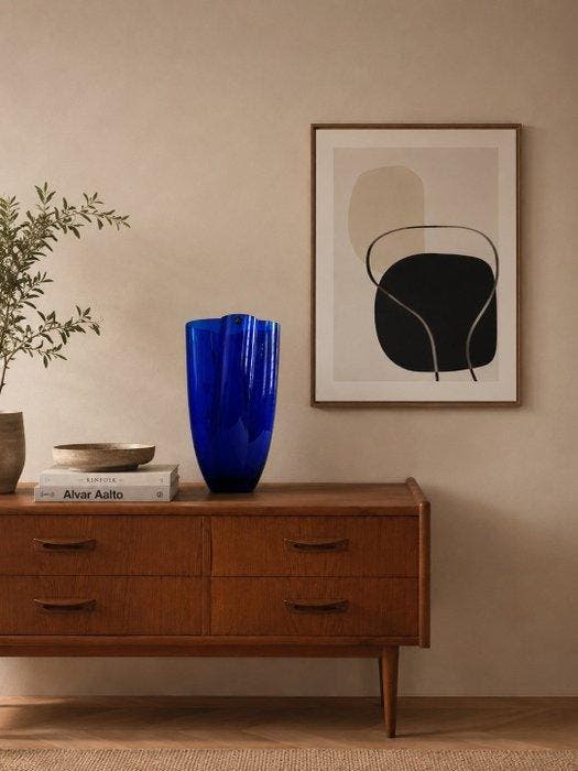 Holmegaard, Royal Copenhagen - Anja Kjaer - Vaas - Gardenia, Antiek en Kunst, Antiek | Glaswerk en Kristal