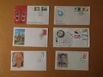 India - Uitgebreide collectie onbeschreven FDCs India, Gestempeld